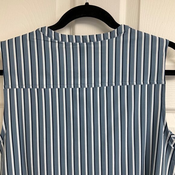 NWOT Eddie Bauer Sleeveless Striped Women's Medium Lightweight Pullover Blouse - Picture 4 of 8